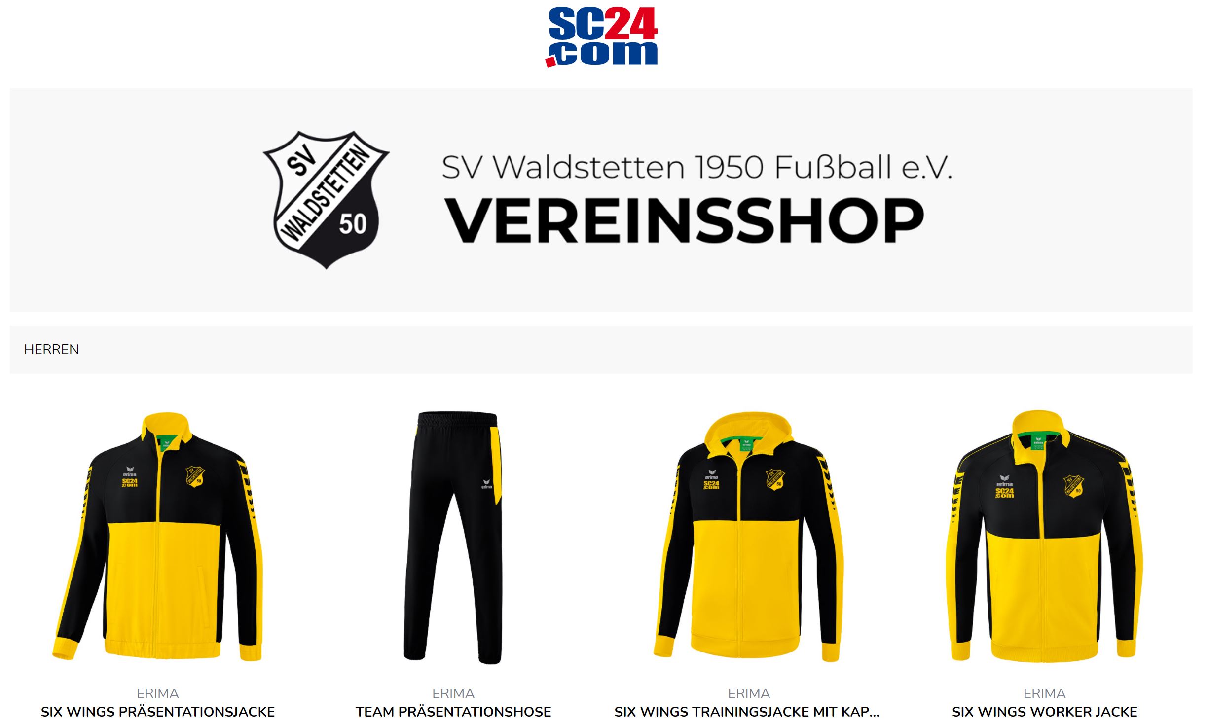 Read more about the article Neuer Vereinsshop mit SVW-Kollektion